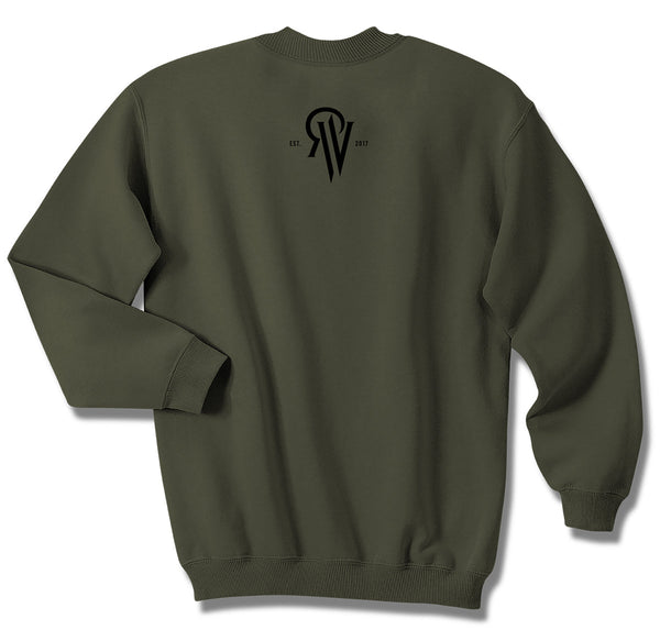 新品 GANG STARR CREWNECK ARMY GREEN XL RAW_Gym_CrewNeckSS_Army_Back_v