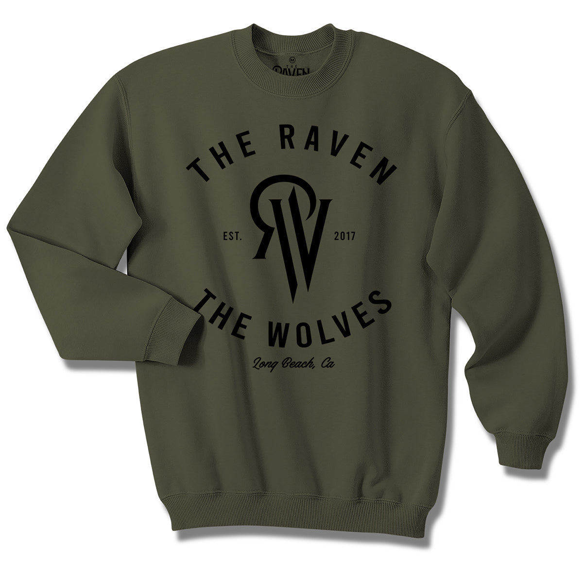 Army Green Crewneck - The Raven and The Wolves